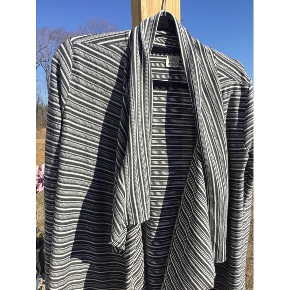 O’Neill size medium open striped cardigan women comfy business casual m woman - Picture 2 of 9